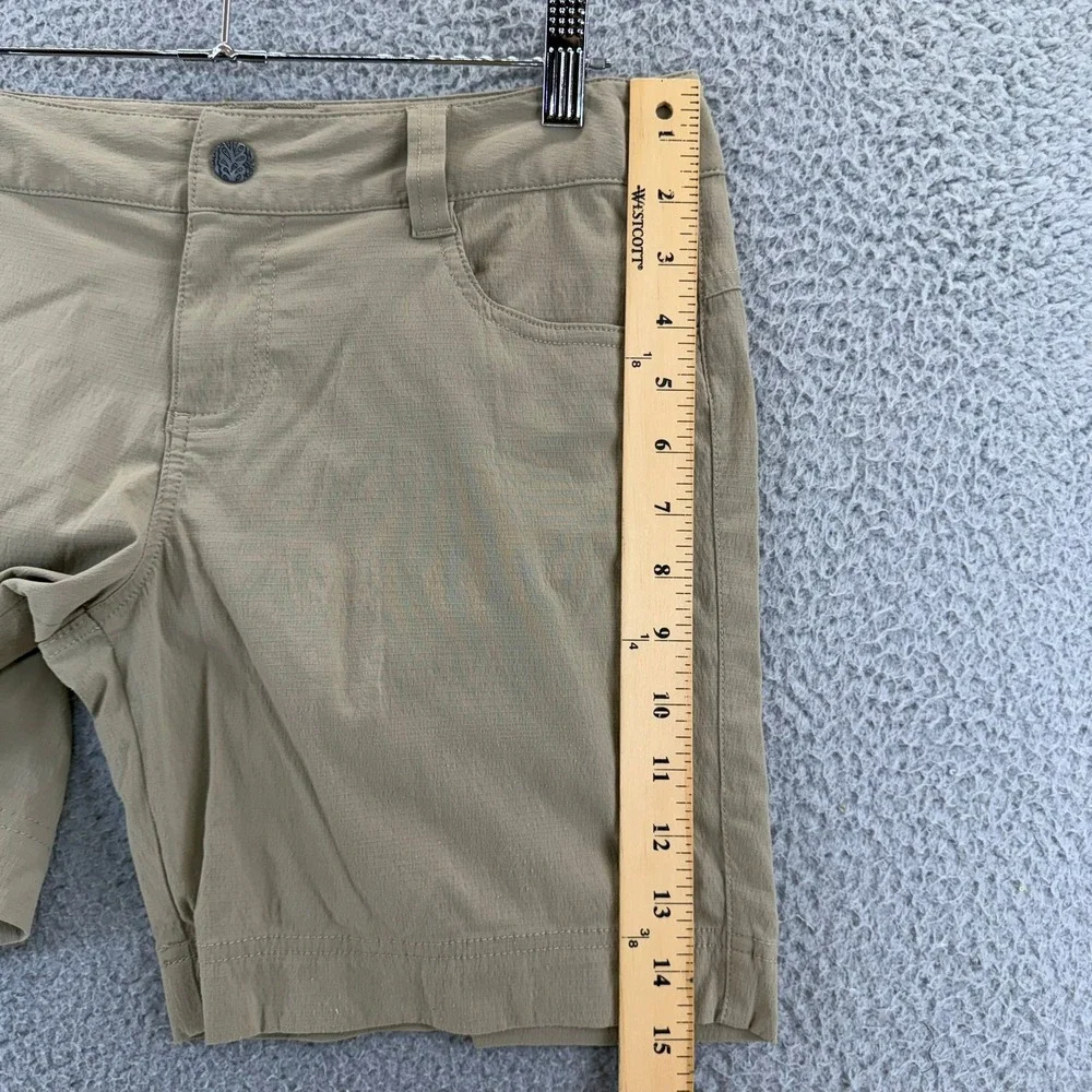 Prana Halle Shorts Womens 4 Khaki Tan Stretch Zion Hiking Outdoor Cargo Pockets - Picture 9 of 11